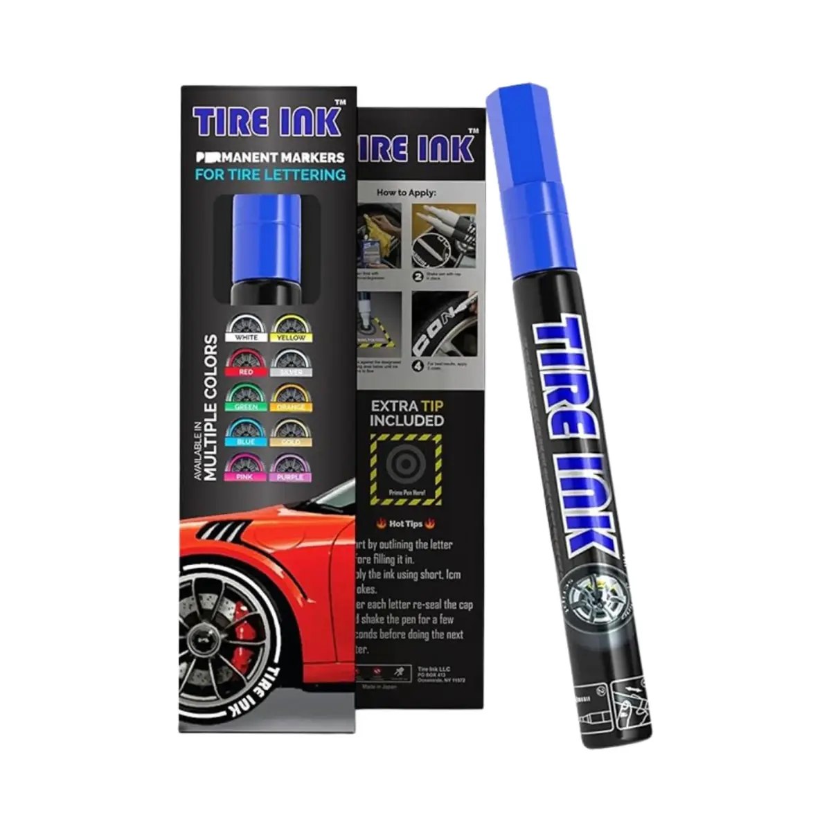 Tire Ink Blue Marking Pen | Waterproof Permanent Paint for Car Wheels, 0.3mm Fine Tip - main product image