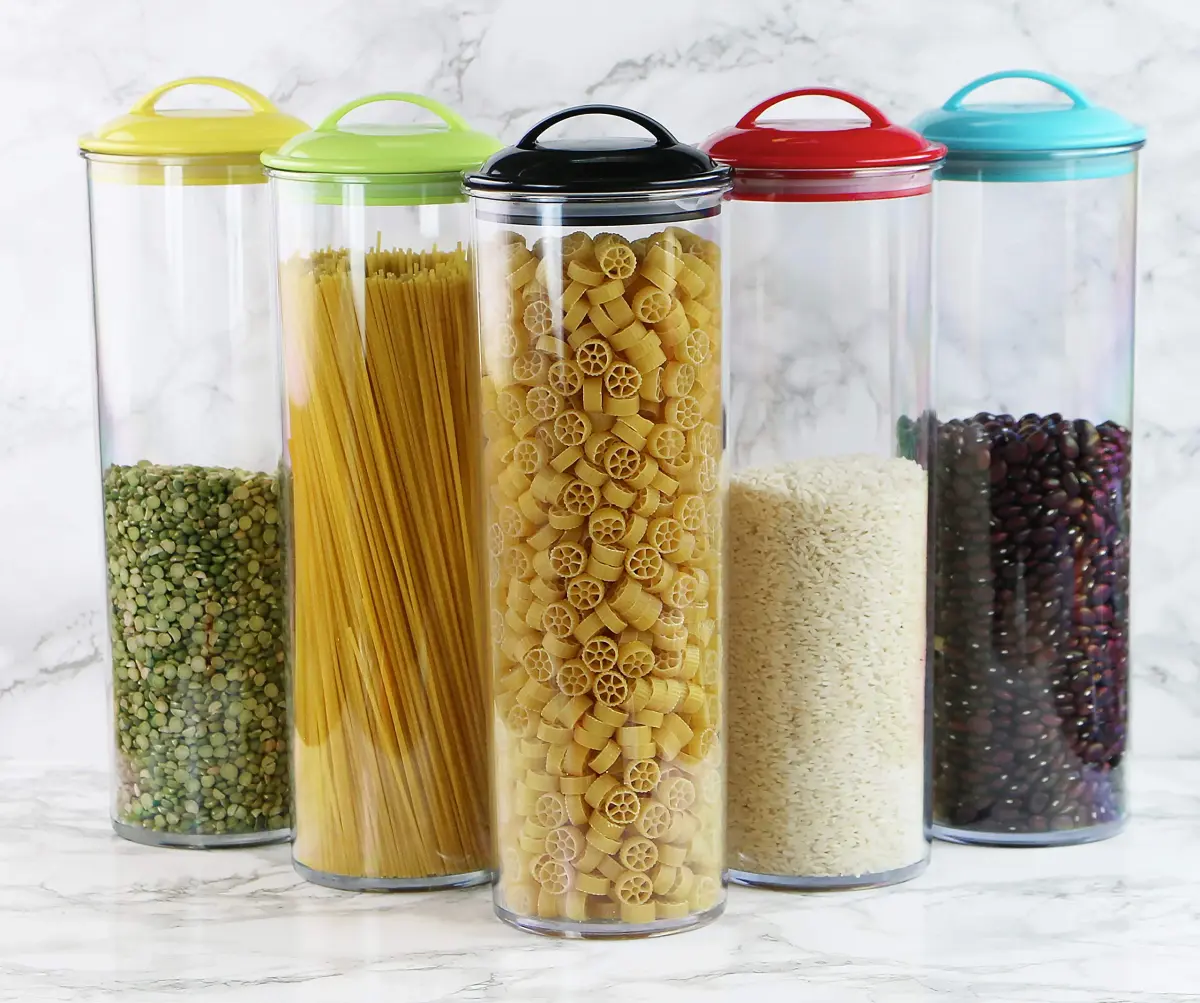 Reston Lloyd Tall Clear Spaghetti Pasta Storage Canister with Airtight Lid, 4 L (9 Cups) | Kitchen Pantry Organization - view 3
