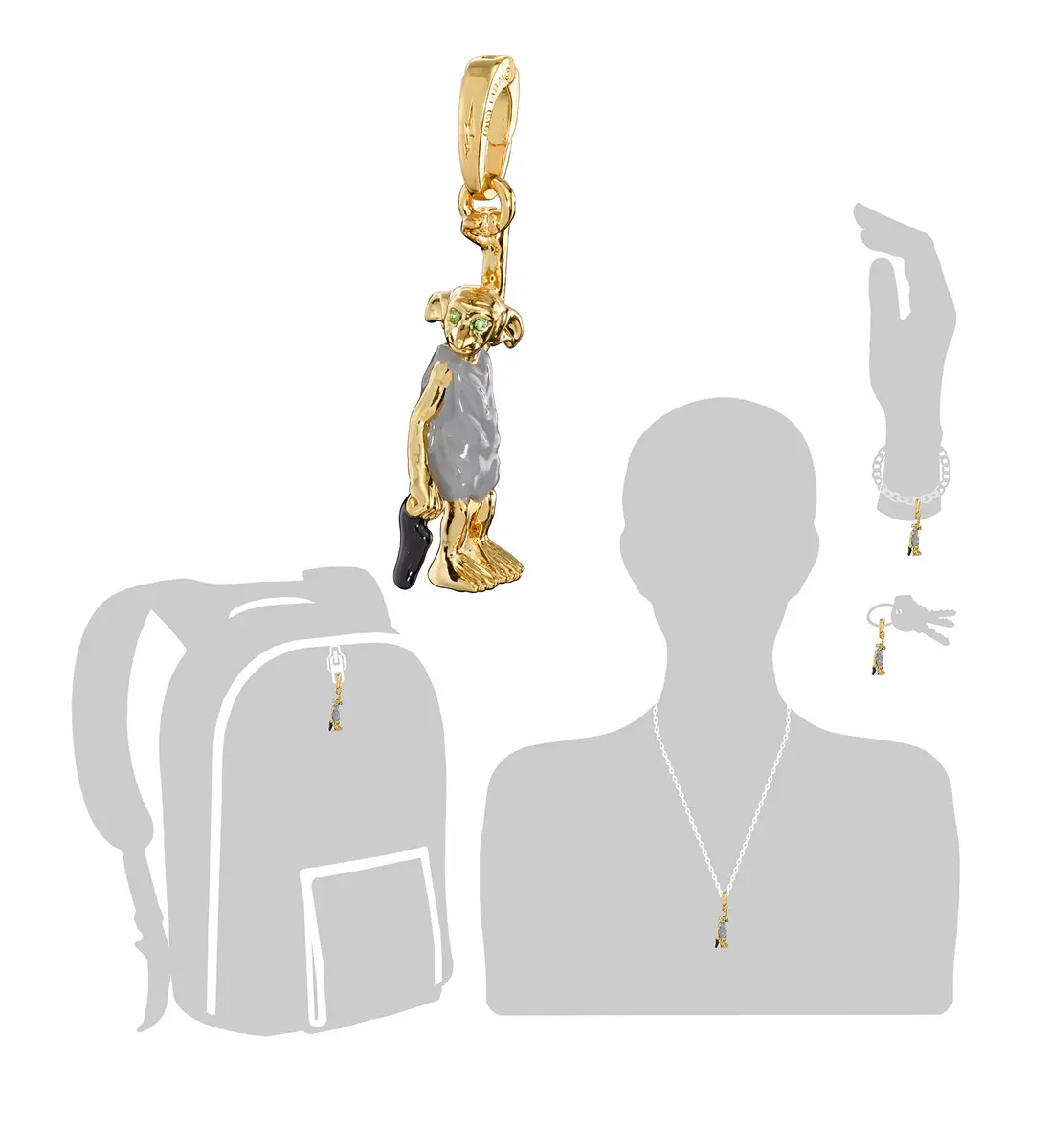 The Noble Collection Lumos Harry Potter Dobby Charm No. 6 | Officially Authorized by Warner Bros. & Lumos Foundation - view 2
