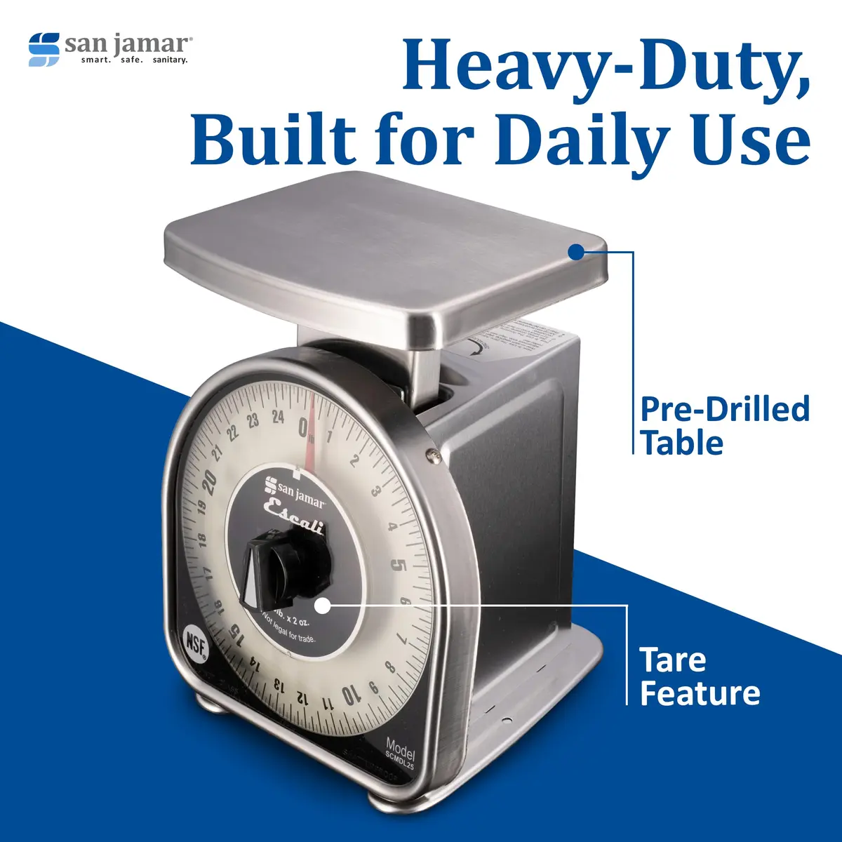 San Jamar Mechanical Dial Scale 25 lb | Precise, Durable & NSF Certified - view 5