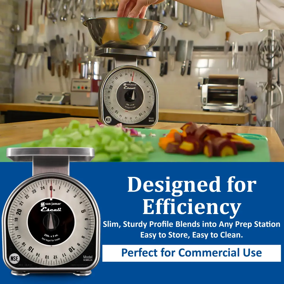 San Jamar Mechanical Dial Scale 25 lb | Precise, Durable & NSF Certified - view 3