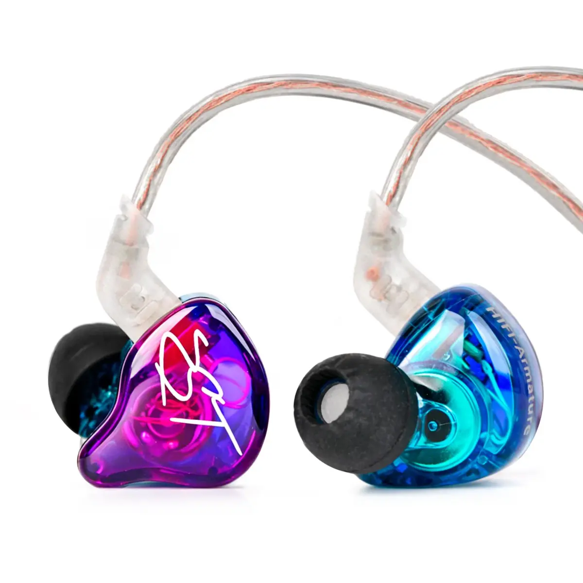 YINYOO KZ-ZST Hybrid In-Ear Earphones with Microphone, 1BA+1DD Drivers, 1.2m Detachable Cable | HiFi Sound & Noise Isolation - main product image