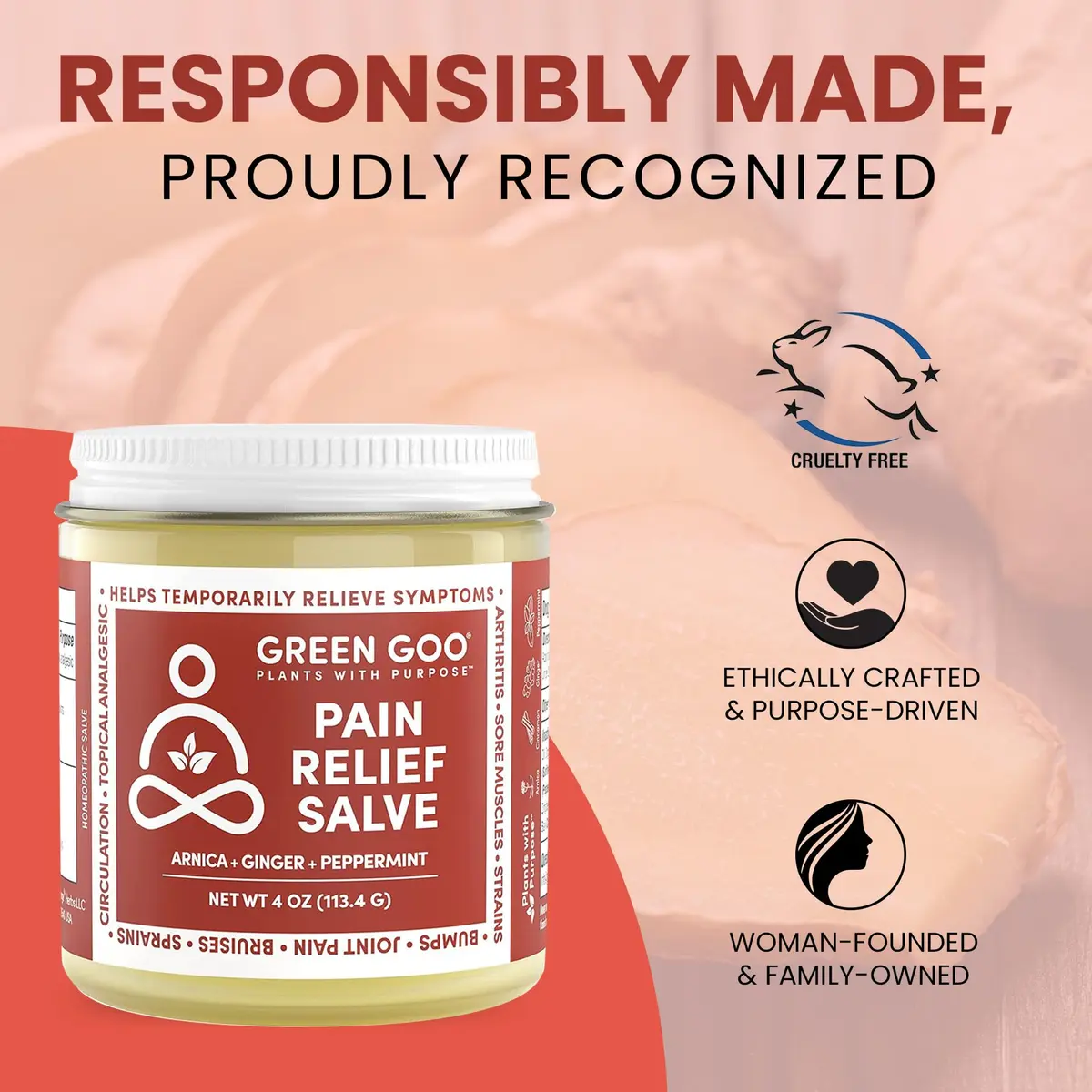 Green Goo Pain Relief Skin Salve 4 oz | All-Natural Arthritis & Muscle Pain Relief - view 2