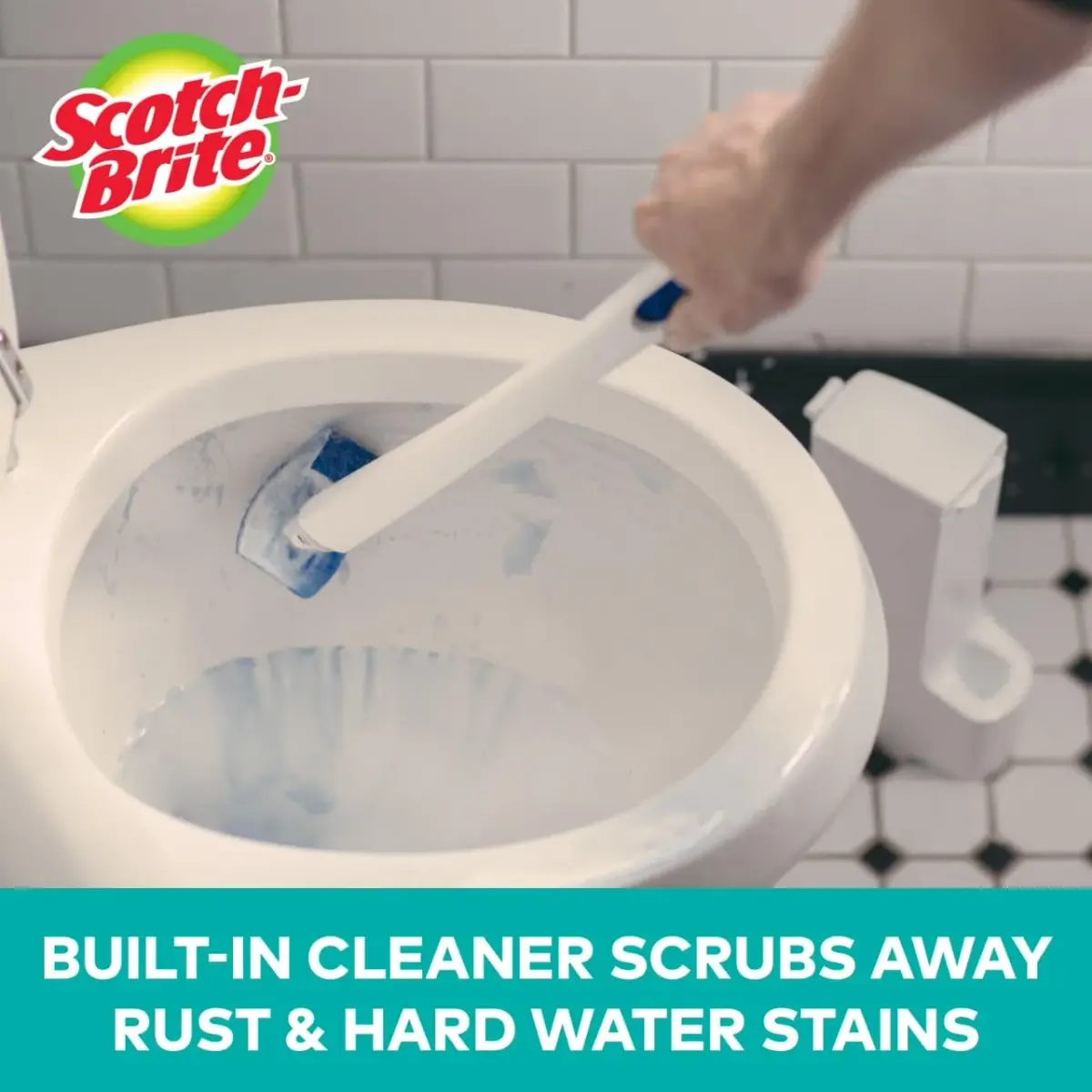 Scotch-Brite Disposable Toilet Scrubber Refills, 10 Count (Pack of 1) | Bleach-Free Cleaner for Rust & Hard Water Stains - view 4