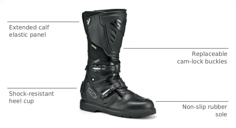 Sidi Adventure 2 Gore-Tex Boots (11.5/46) | Waterproof Off-Road Motorcycle Footwear with Flex System - view 3