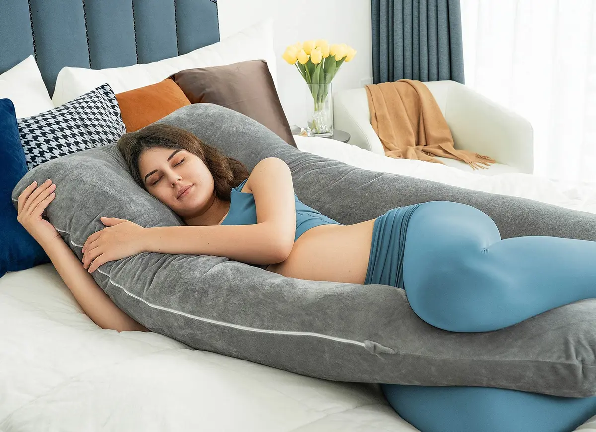 QUEEN ROSE U-Shaped Pregnancy Pillow 140cm (55in) | Full Body Maternity Support for Side Sleepers - view 4