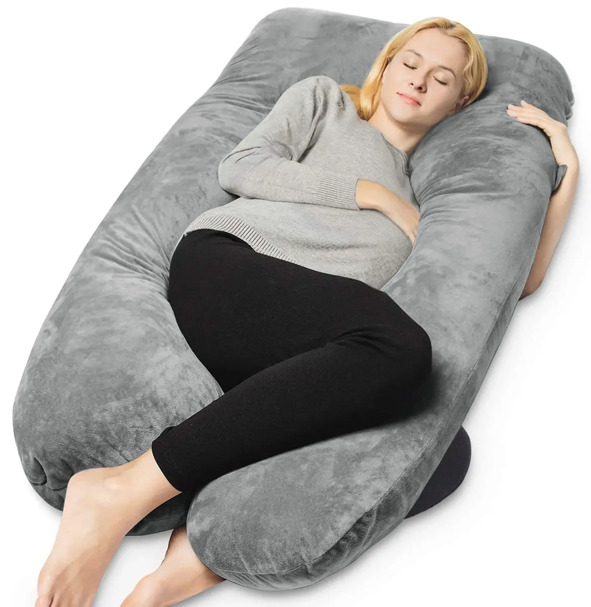 QUEEN ROSE U-Shaped Pregnancy Pillow 140cm (55in) | Full Body Maternity Support for Side Sleepers - main product image