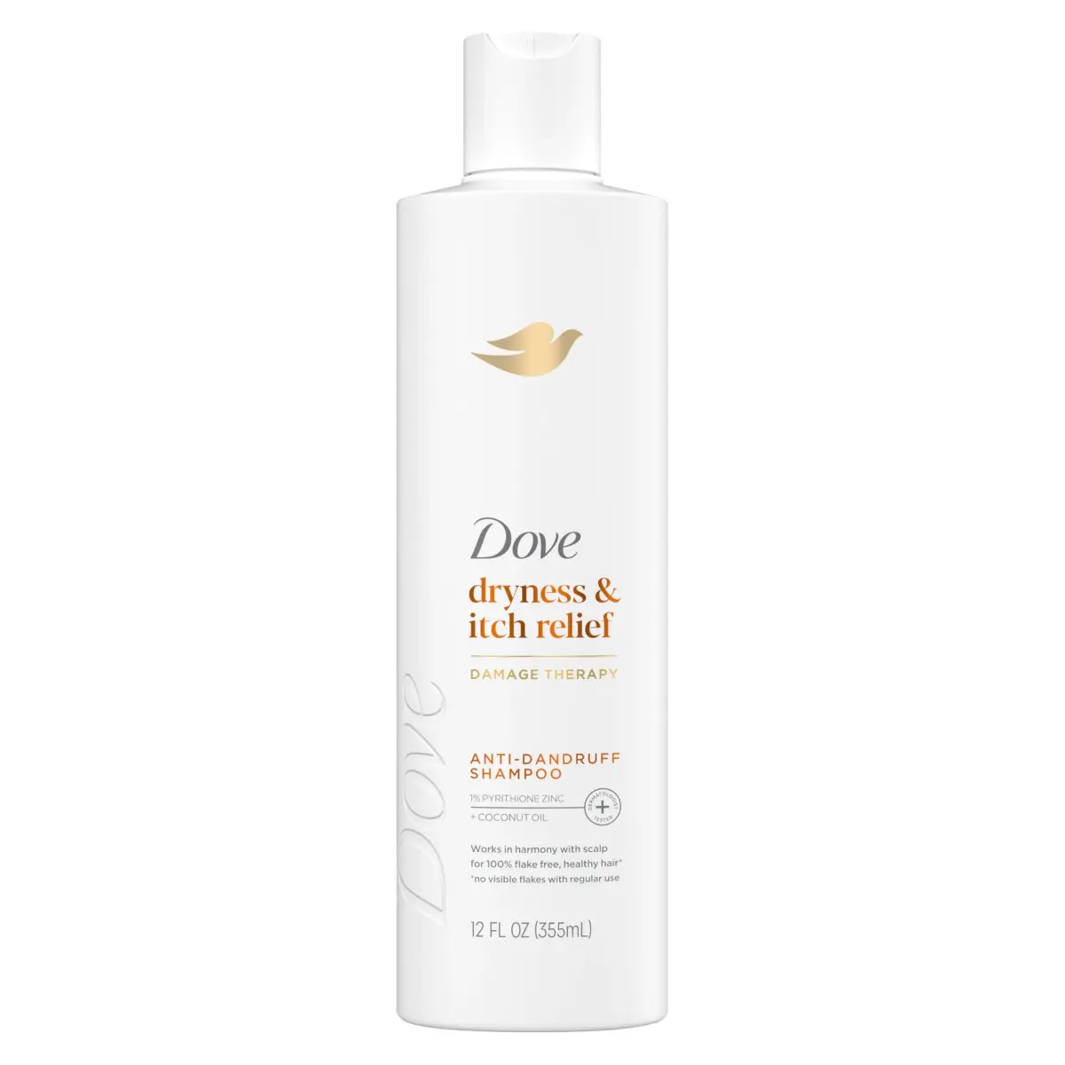 Dove Dryness & Itch Relief Shampoo for Flaky Scalp 355ml (12 Fl Oz) | Soothes Scalp & Nourishes Hair - main product image