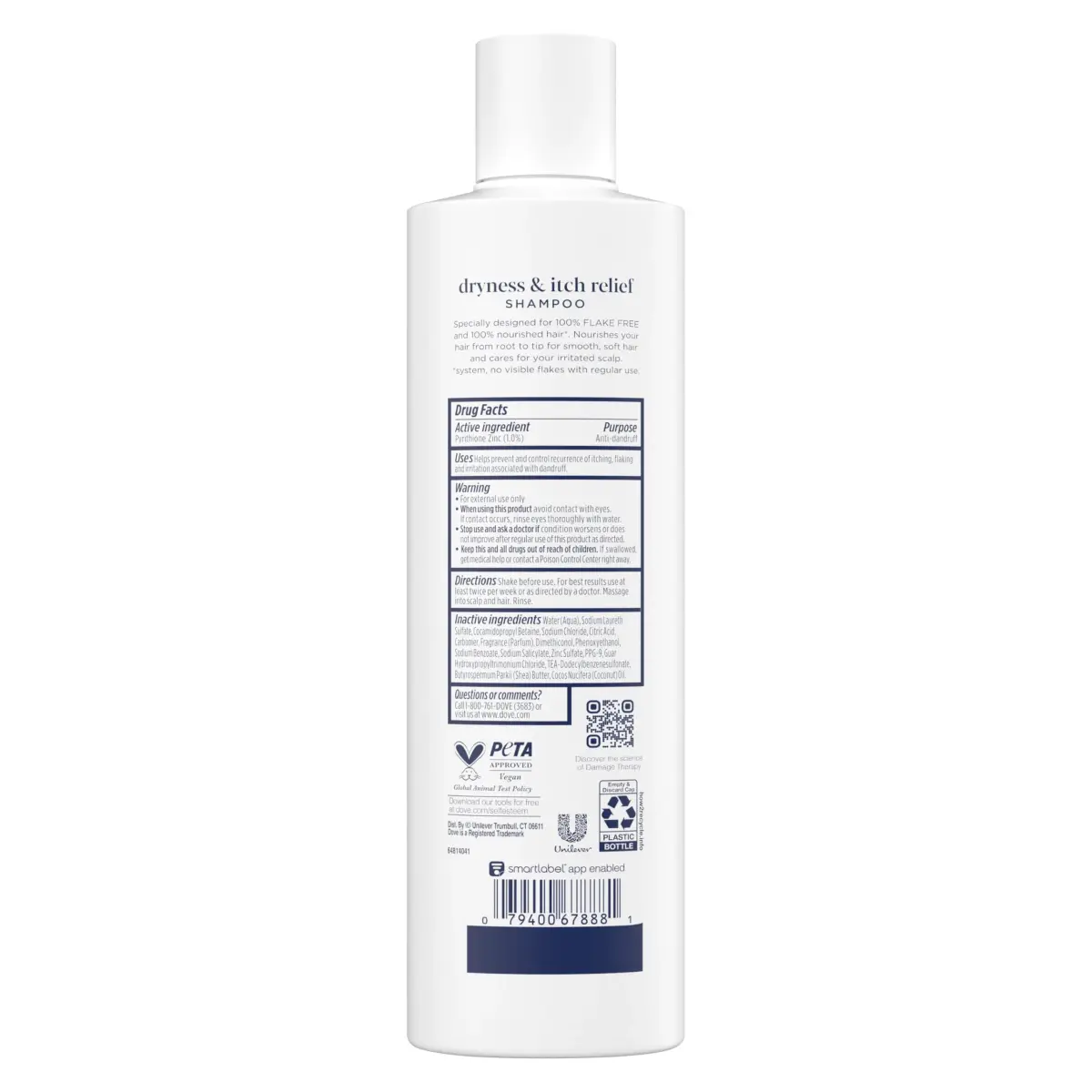 Dove Dryness & Itch Relief Shampoo for Flaky Scalp 355ml (12 Fl Oz) | Soothes Scalp & Nourishes Hair - view 2