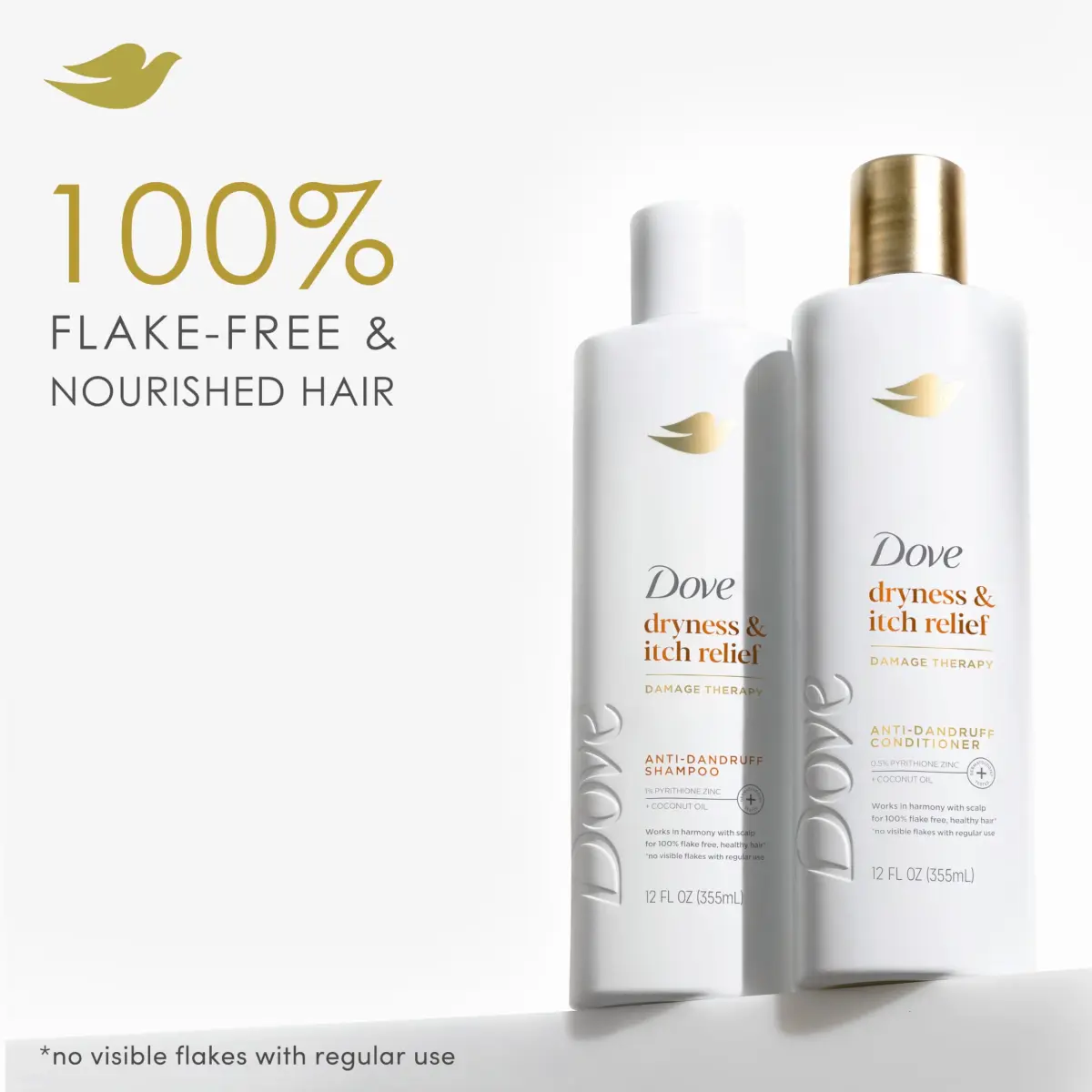Dove Dryness & Itch Relief Shampoo for Flaky Scalp 355ml (12 Fl Oz) | Soothes Scalp & Nourishes Hair - view 3