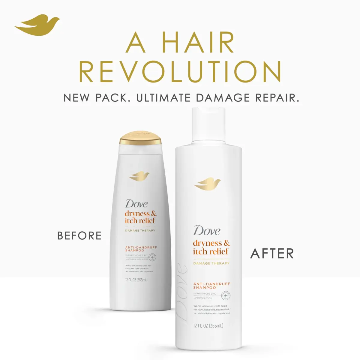 Dove Dryness & Itch Relief Shampoo for Flaky Scalp 355ml (12 Fl Oz) | Soothes Scalp & Nourishes Hair - view 4