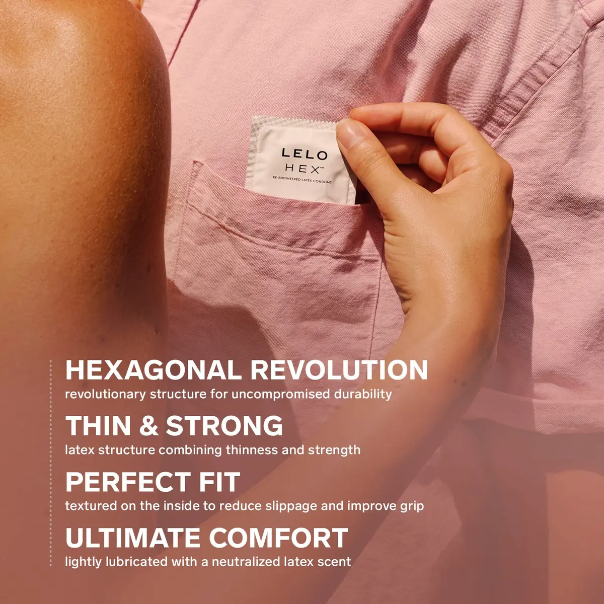 LELO HEX Original Ultra Thin Condoms 36 Pack | Increased Strength, 54mm Nominal Width - view 3