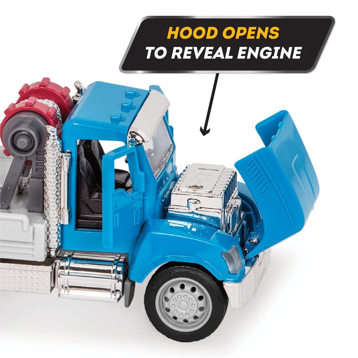 Driven by Battat Micro Tow Truck with Lights & Sounds, Movable Parts, 7-Inch Toy Vehicle | ASTM-Tested for Kids 3+ - view 6