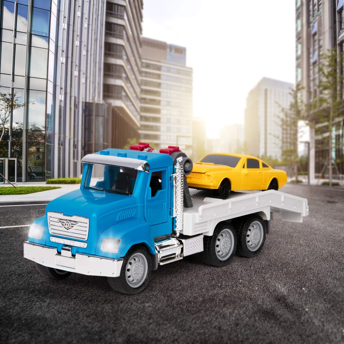 Driven by Battat Micro Tow Truck with Lights & Sounds, Movable Parts, 7-Inch Toy Vehicle | ASTM-Tested for Kids 3+ - view 9