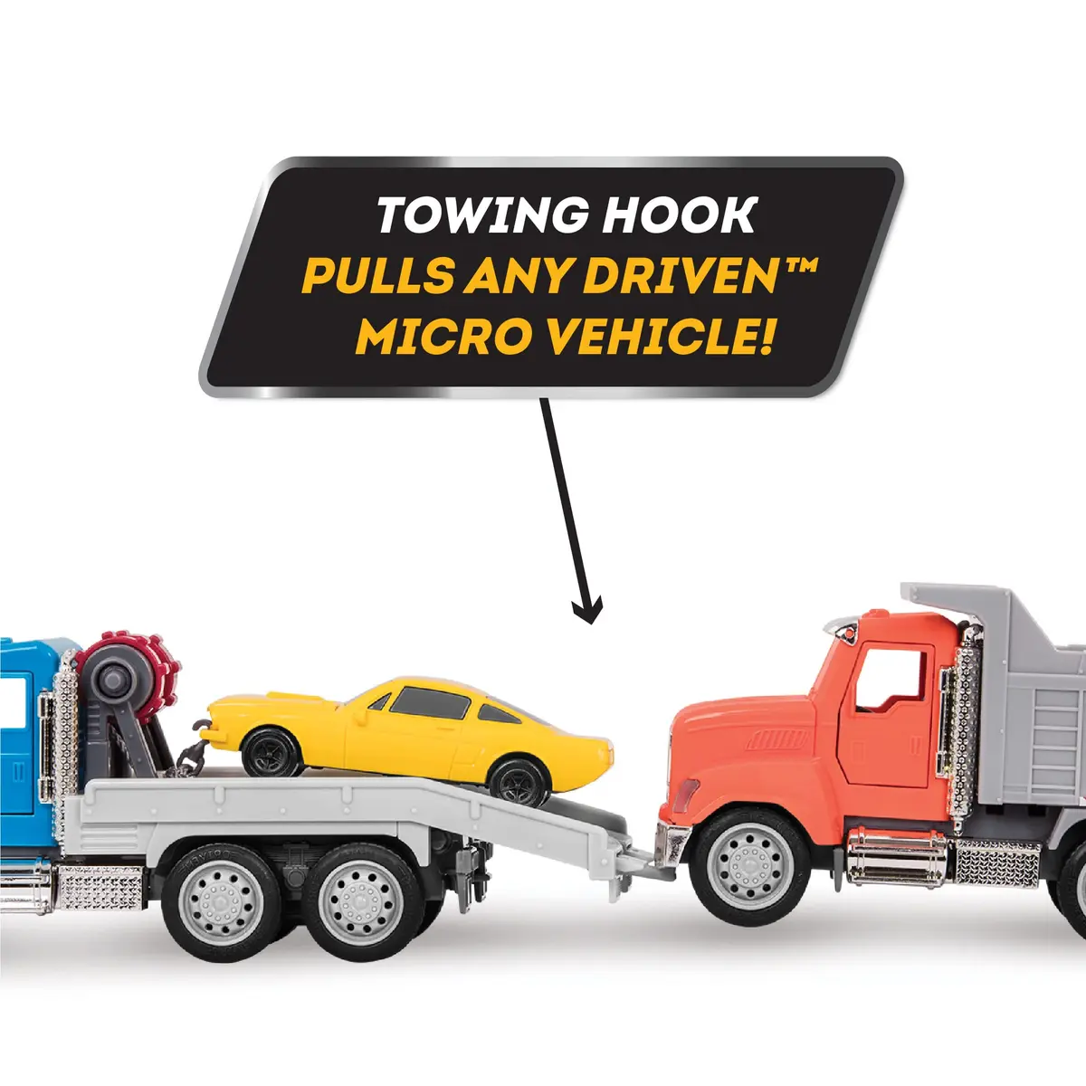 Driven by Battat Micro Tow Truck with Lights & Sounds, Movable Parts, 7-Inch Toy Vehicle | ASTM-Tested for Kids 3+ - view 3