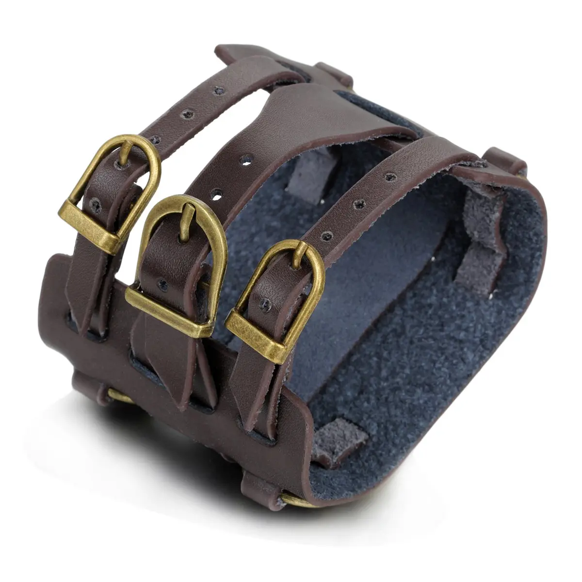 Avaner Mens Retro Steampunk Rock Leather Bracelet Watch 4.6cm Dial | Japanese Quartz Movement - view 4