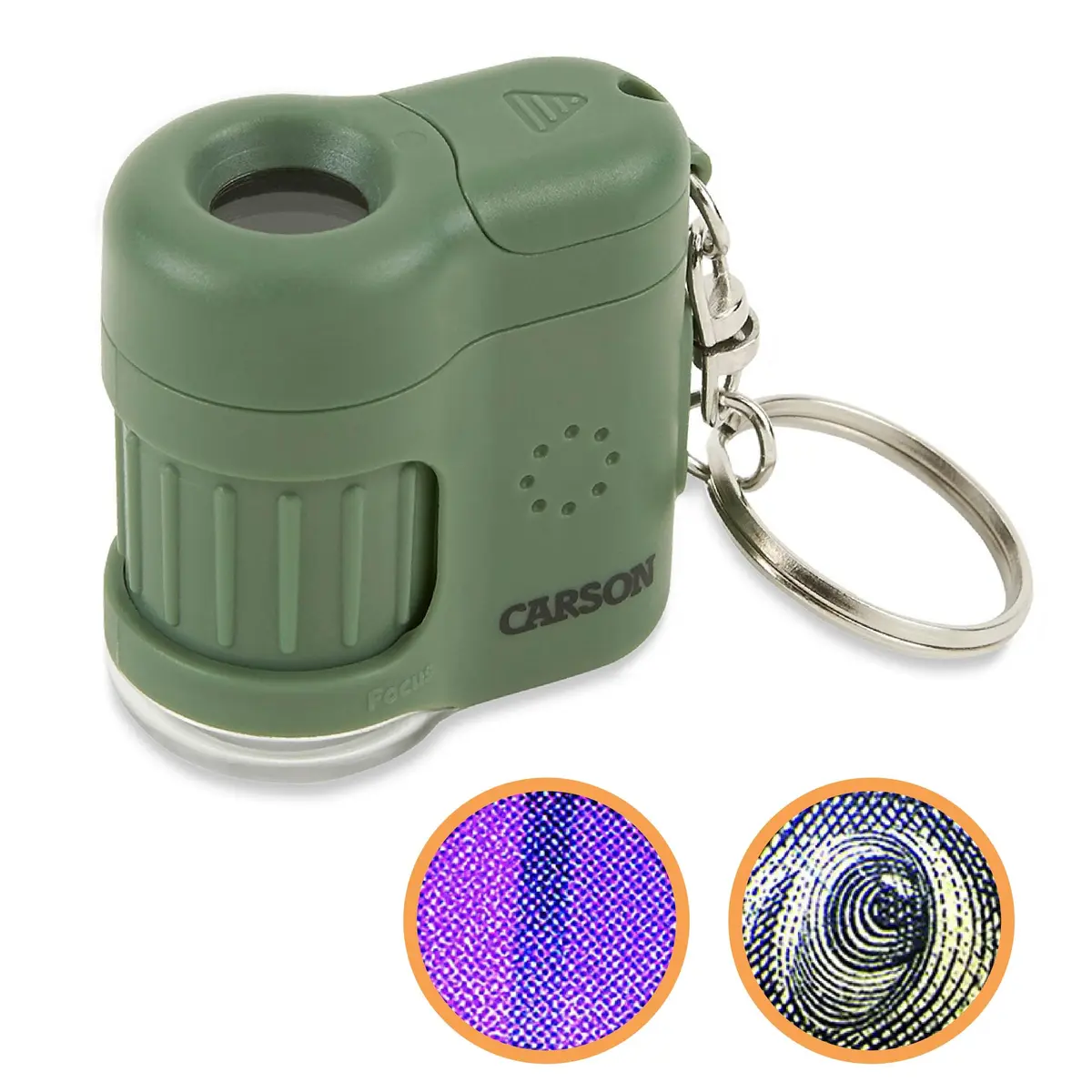 Carson MicroMini 20x LED Lighted Pocket Microscope with UV & Flashlight | Compact STEM Tool for Kids & Adults - main product image