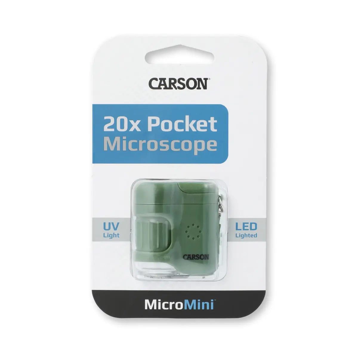 Carson MicroMini 20x LED Lighted Pocket Microscope with UV & Flashlight | Compact STEM Tool for Kids & Adults - view 6