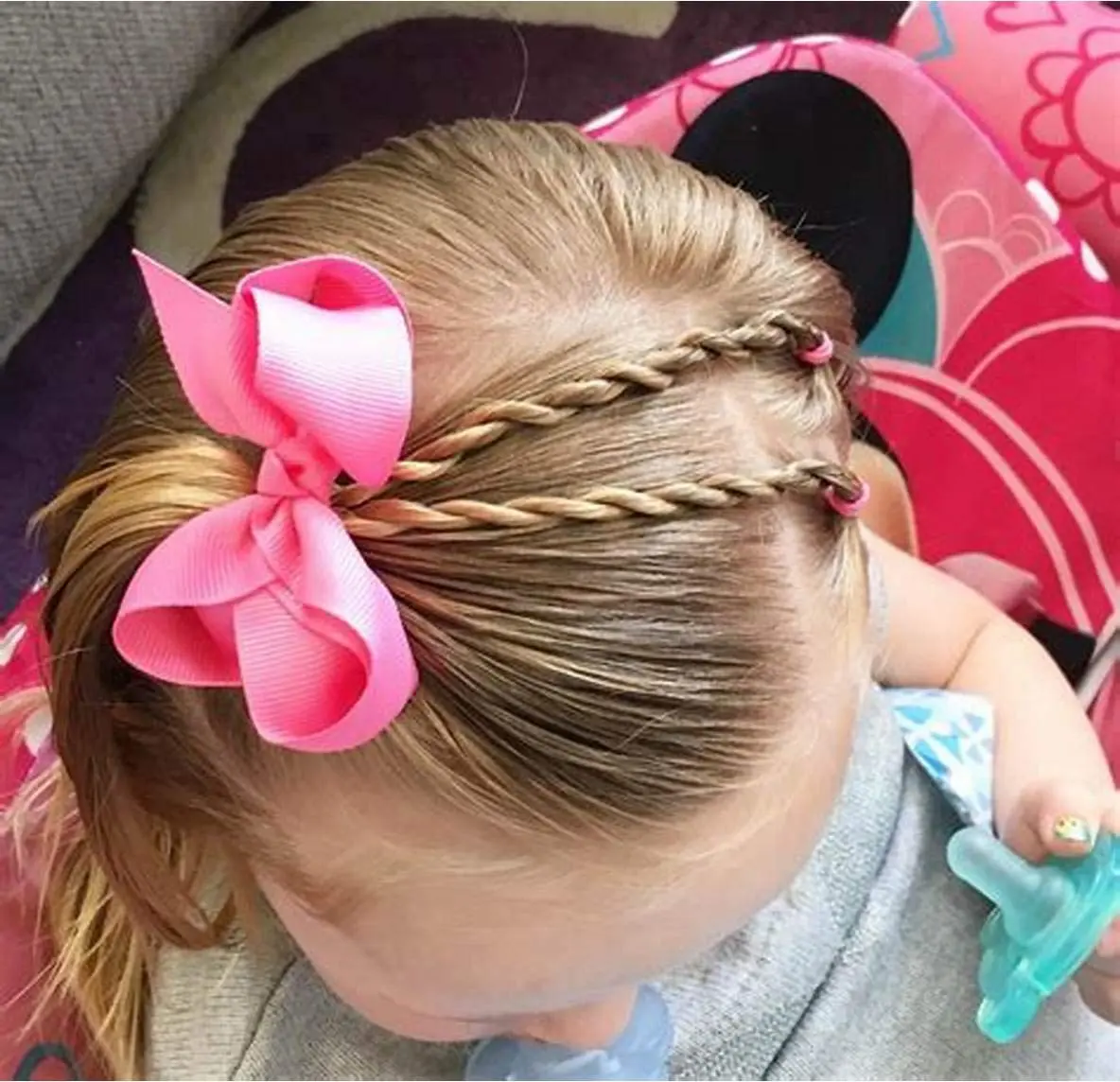 CÉLLOT 3 inch Hair Bows for Girls | Grosgrain Ribbon Toddler Hair Accessories with Alligator Clips (40 pcs, Multicolor) - view 7