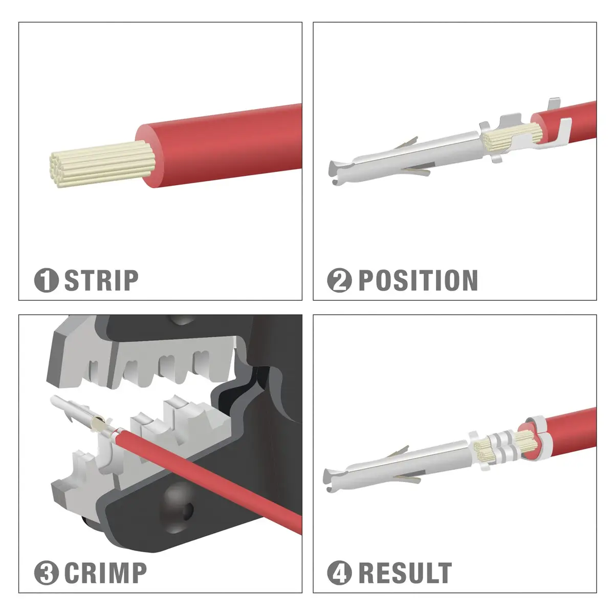 IWISS SN-2549 Ratcheting Wire Crimping Tool for Dupont & JST Terminals, AWG28-18 (0.08-1.0mm²) | Precision Crimping Pliers - view 5