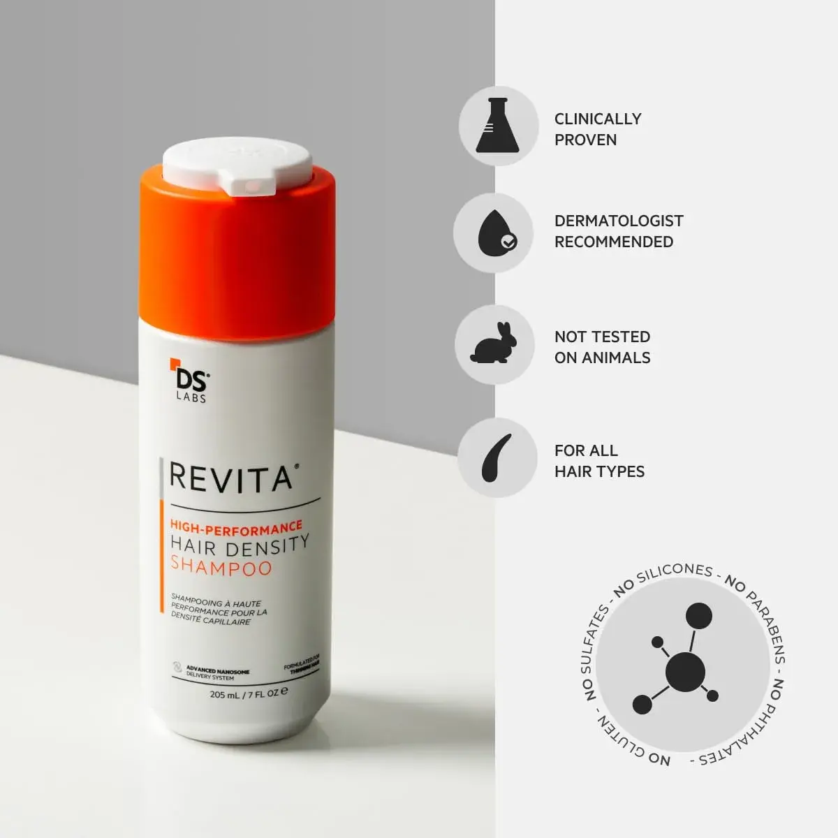 DS Labs Revita Hair Density Shampoo for Thinning Hair, Color Safe, 205 mL (7 Fl Oz) | Supports Scalp Wellness - view 8