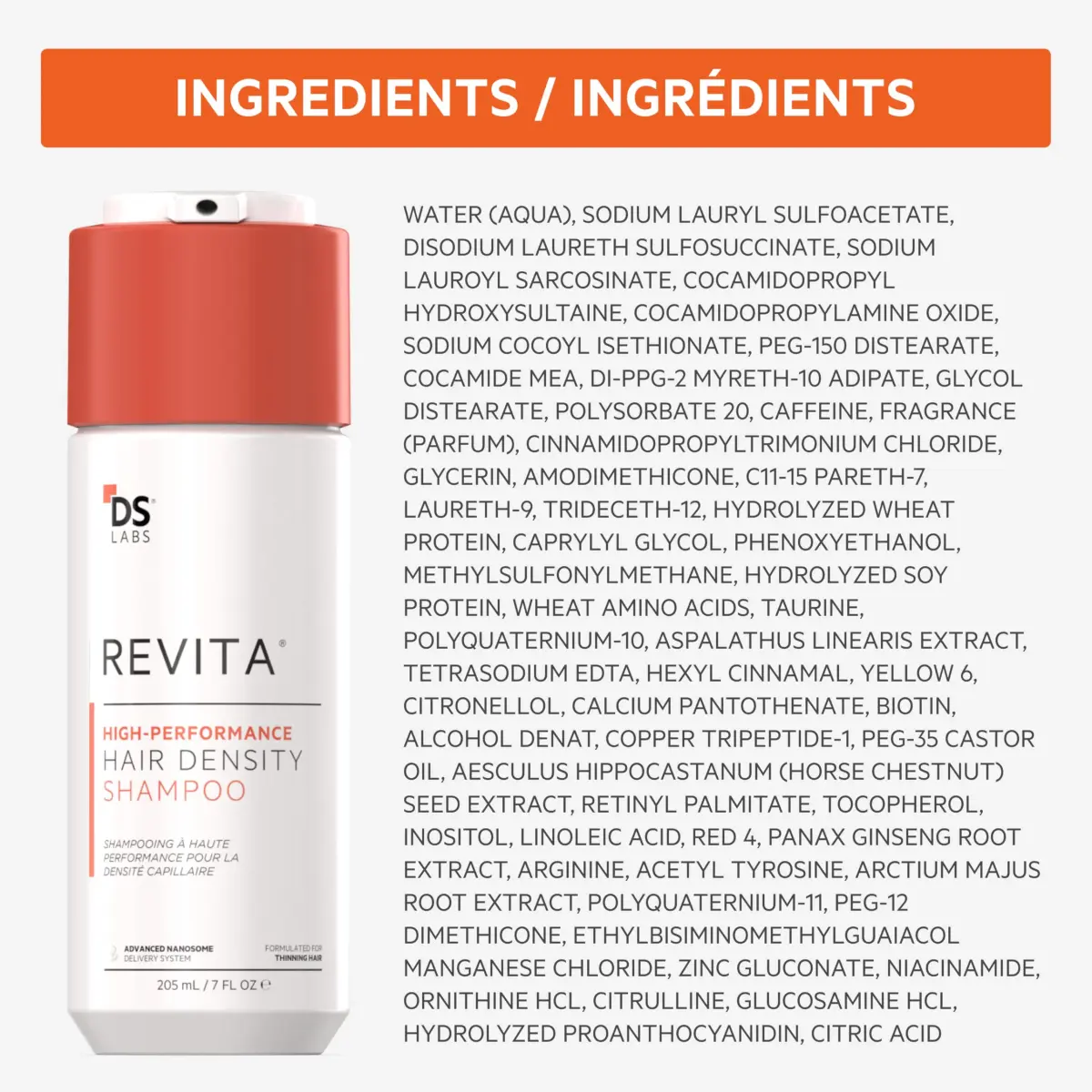 DS Labs Revita Hair Density Shampoo for Thinning Hair, Color Safe, 205 mL (7 Fl Oz) | Supports Scalp Wellness - view 9