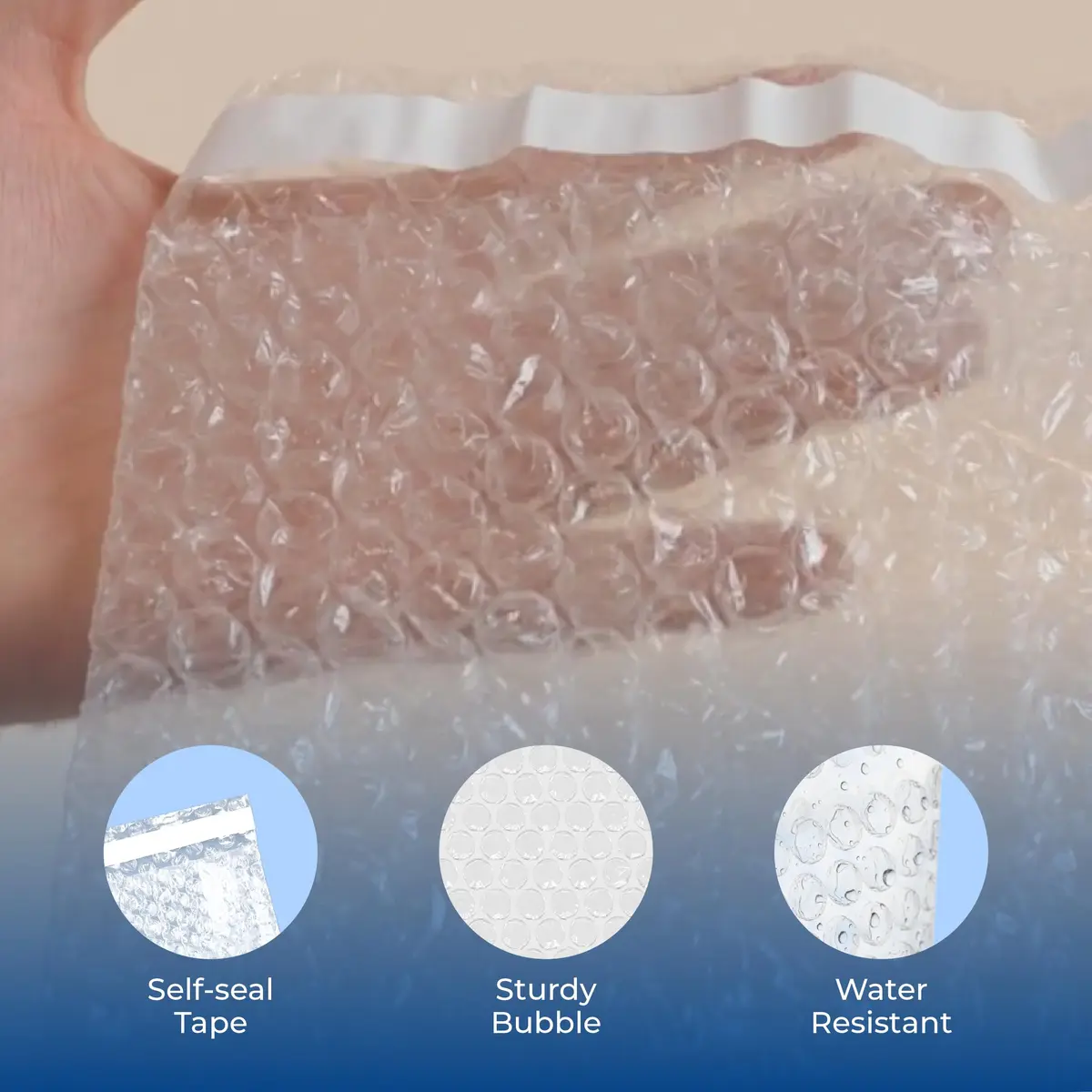 The Boxery 4x5.5" Clear Self-Sealing Bubble Out Bag Pouches, 1000 Pack | Transparent Bubble Cushion for Fragile Items - view 4