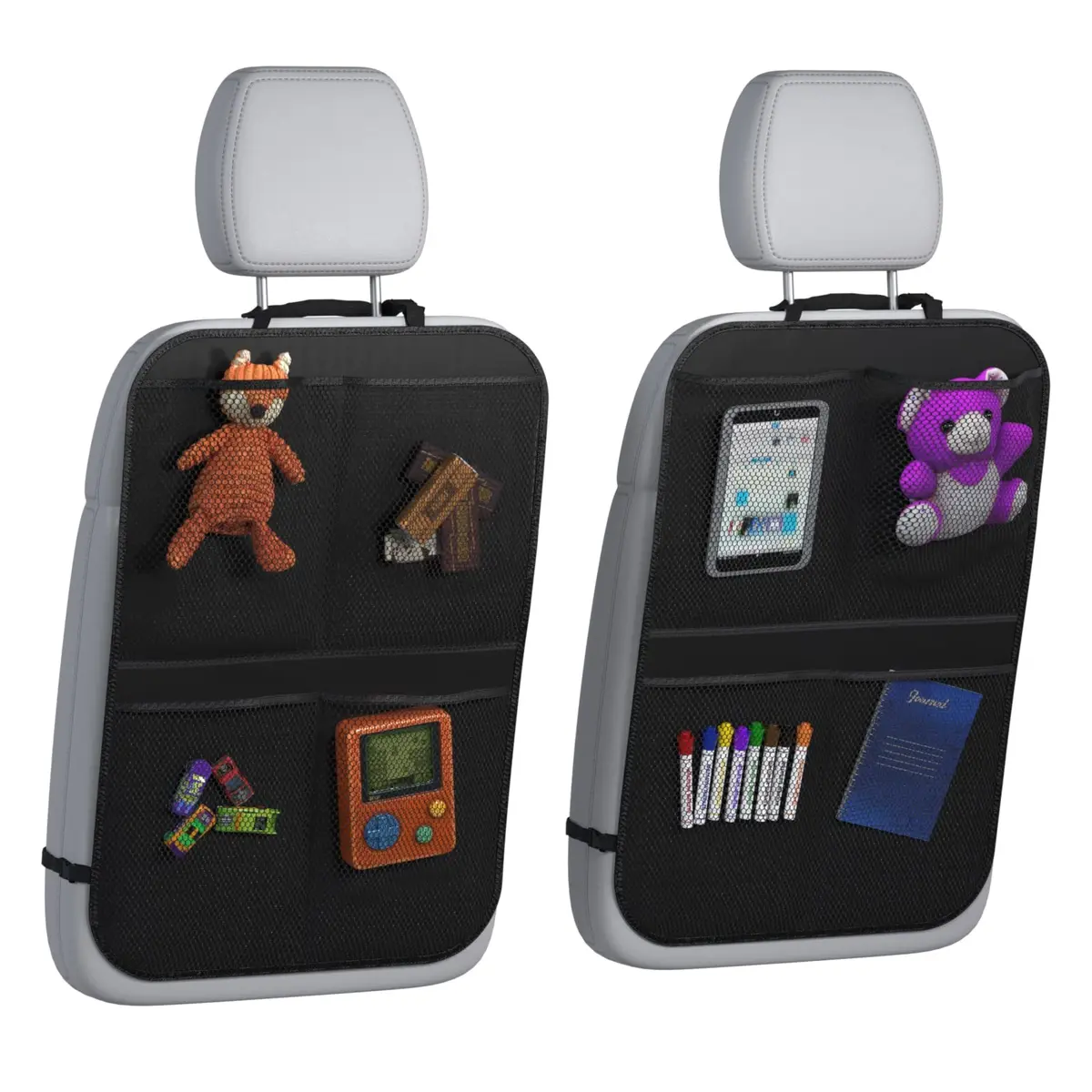 lebogner Back Seat Cover for Kids + 4 Pocket Organizer | Waterproof X-Large Car Seat Protector (19" x 27") - main product image