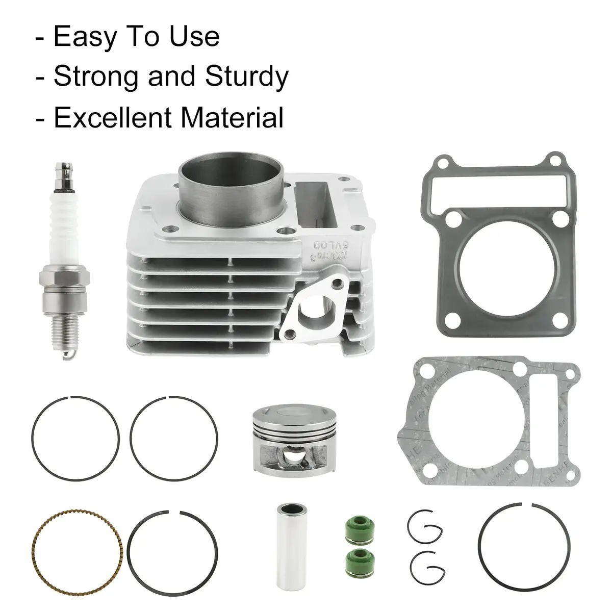 FLYPIG 54mm Cylinder Piston Top End Rebuild Kit for Yamaha TTR125 TTR125E | 125cc Displacement, Durable Aftermarket Replacement - view 4