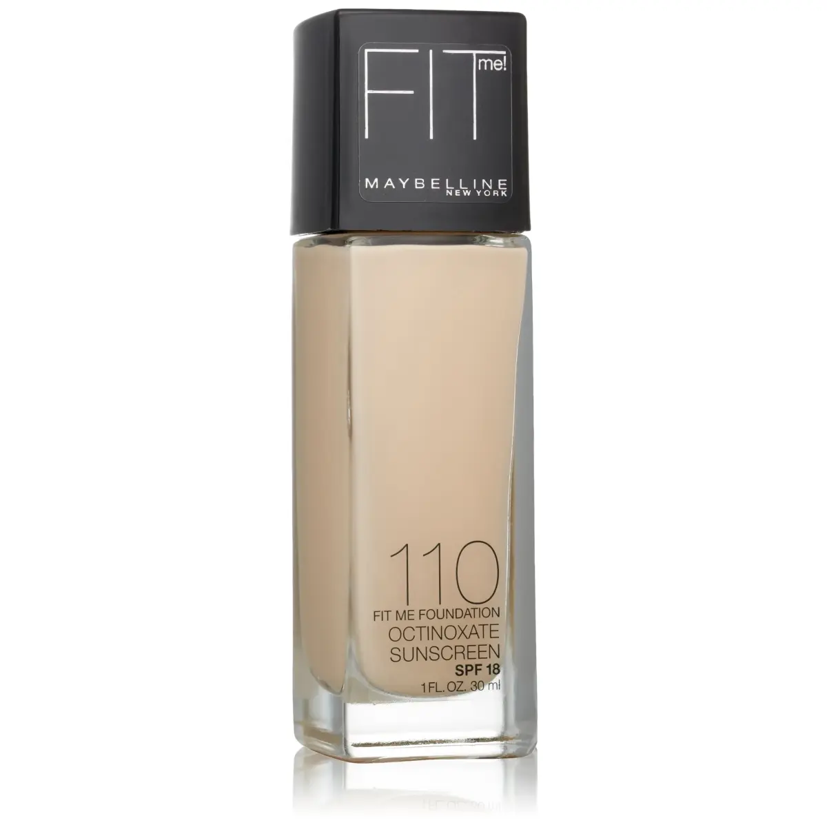 Maybelline Fit Me Dewy + Smooth Foundation, Porcelain, 1 fl. oz. | Hydrating Luminous Finish - main product image