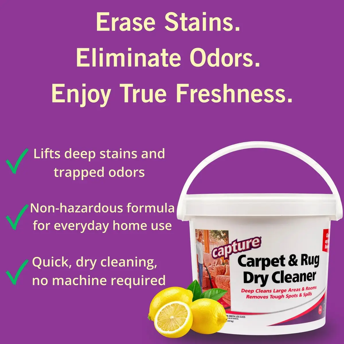 Capture Carpet & Rug Dry Cleaner Powder 3.63 kg (8 lb) | Absorbent Deep Cleaning for Carpets and Upholstery - view 3