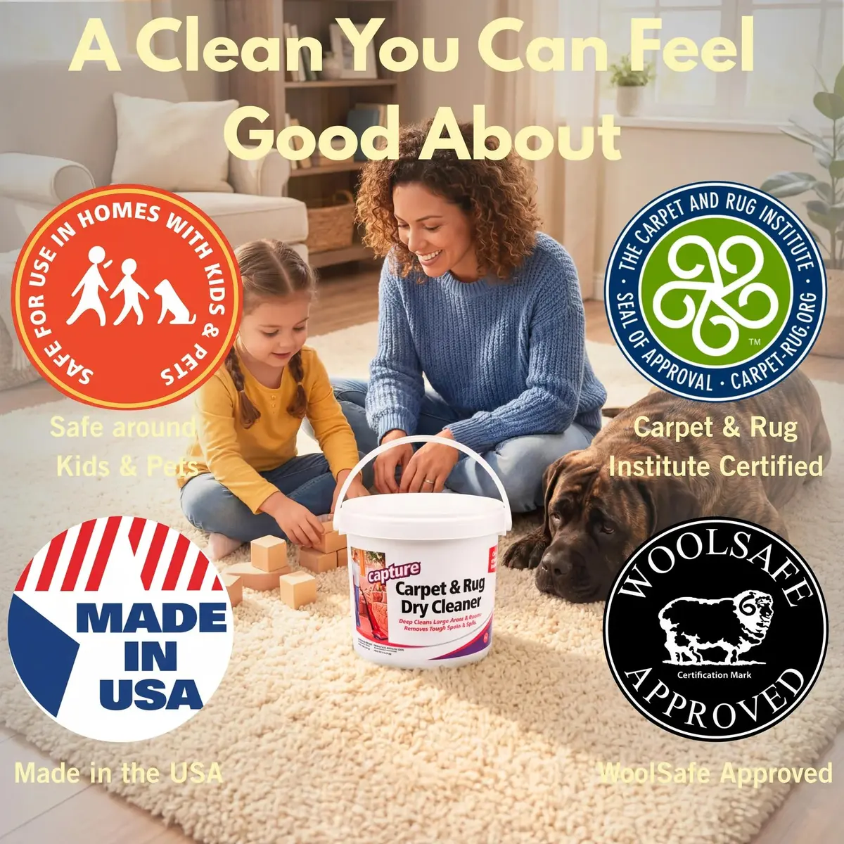 Capture Carpet & Rug Dry Cleaner Powder 3.63 kg (8 lb) | Absorbent Deep Cleaning for Carpets and Upholstery - view 4