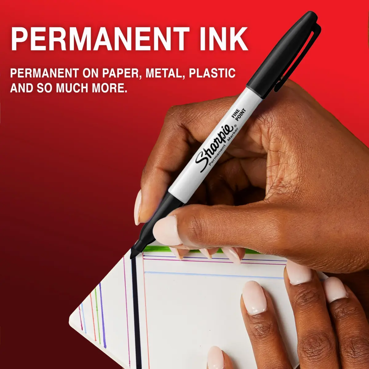Sharpie Permanent Markers | Fine Point | Assorted Fun Colours | 18 Count | Smooth Ink Flow - view 2