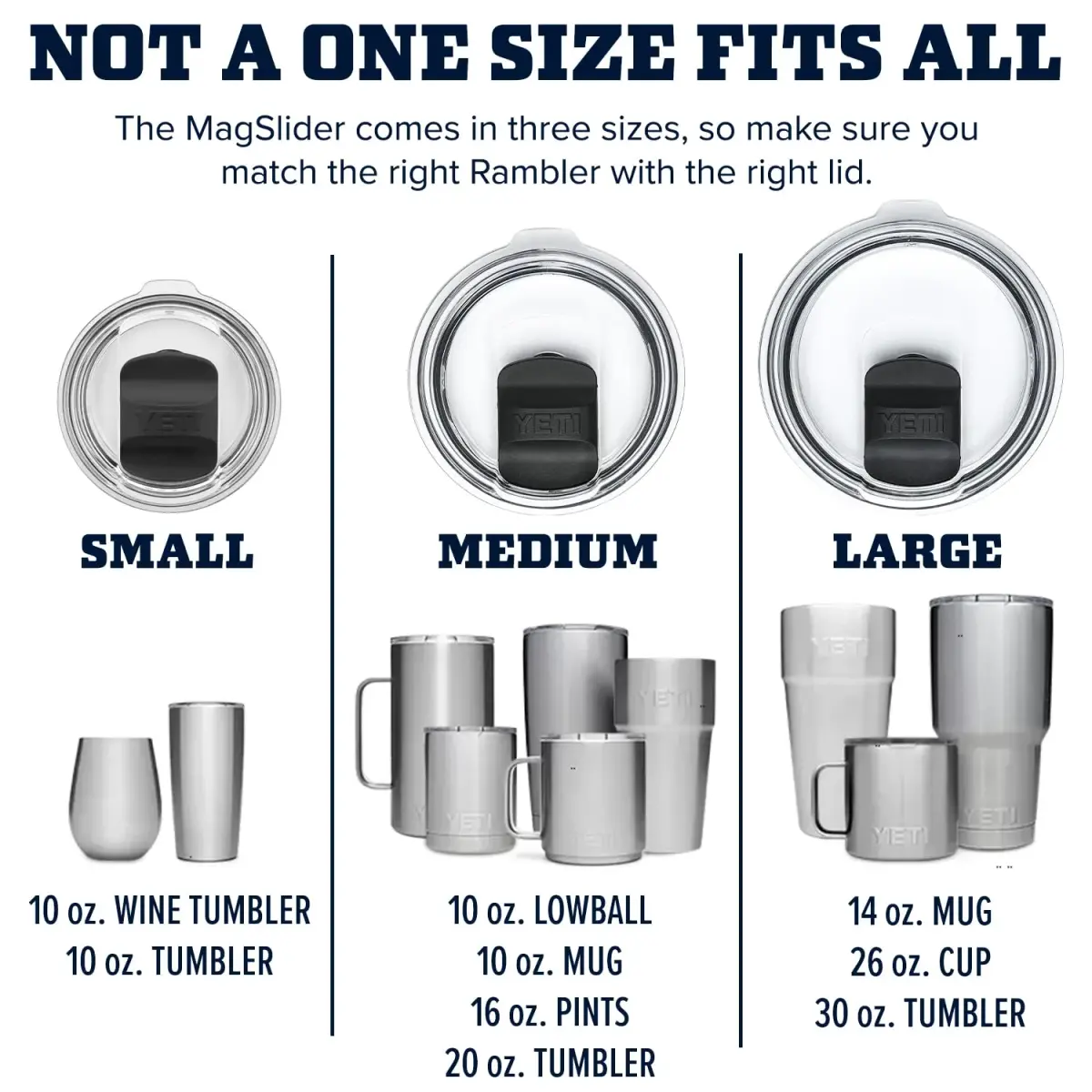 YETI MagSlider Lid for 30oz Tumbler & 14oz Mug | Magnetic Closure, Spill-Resistant, BPA-Free - view 2