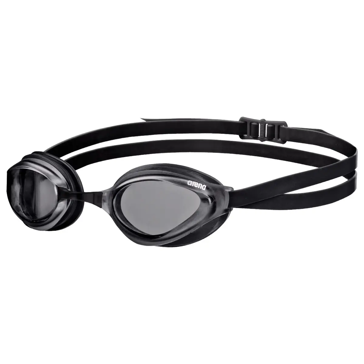 ARENA Unisex Python Racing Swim Goggles for Men and Women Anti-Fog Non-Mirror Lens Max Comfort Dual Strap, Smoke/Black | Performance Hydrodynamics - main product image
