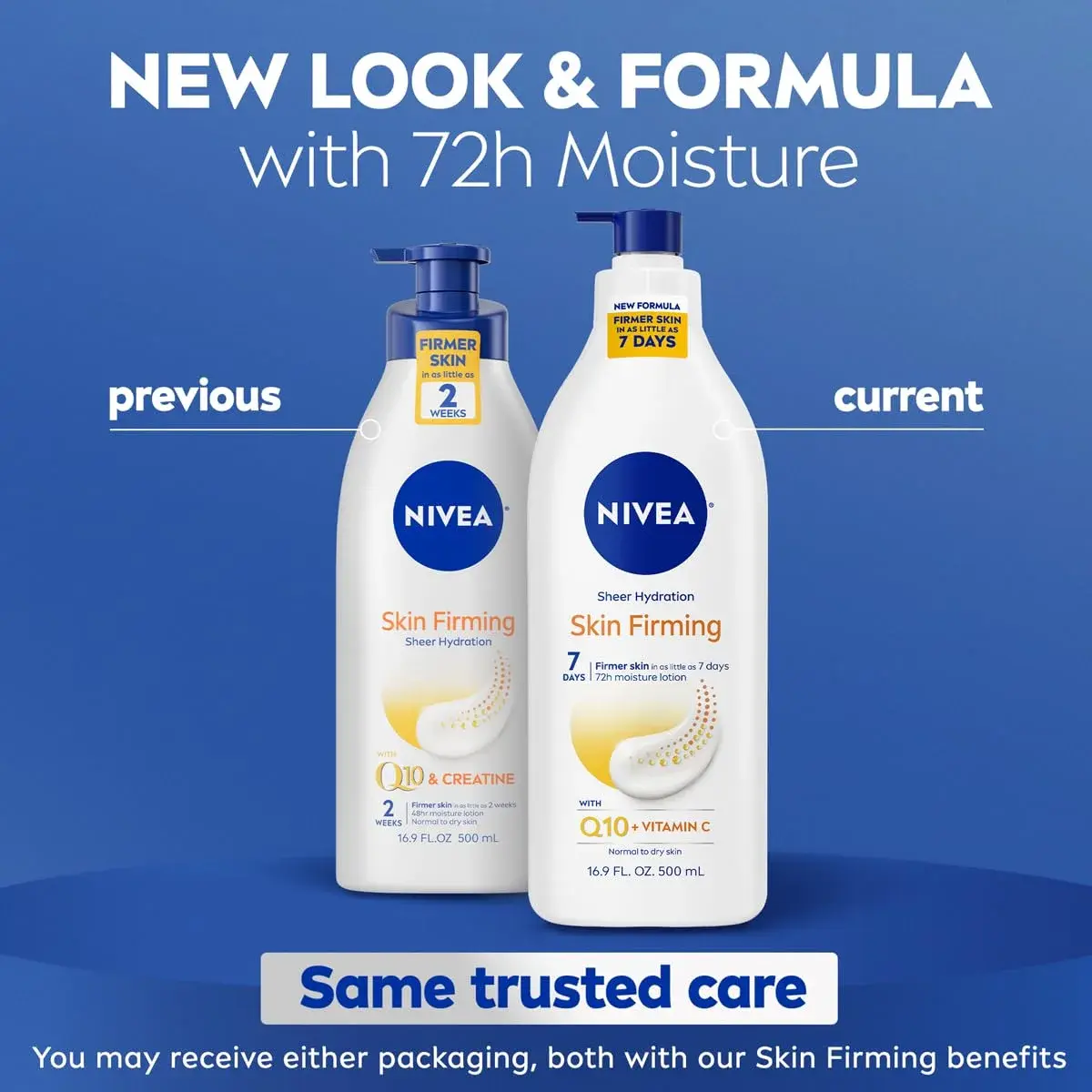 NIVEA Sheer Hydration Skin Firming Body Lotion with Q10 & Vitamin C 500ml (16.9 Fl Oz) | Firms Skin in 7 Days - view 2