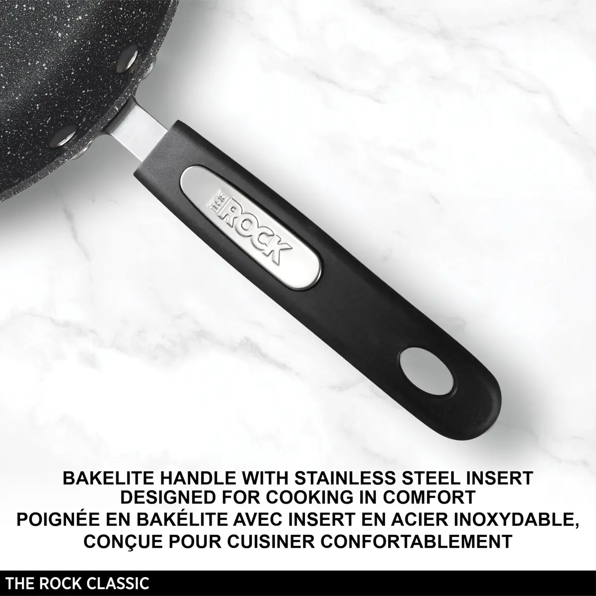 Starfrit The Rock Classic Stir Fry Pan, 28 cm | 3X more durable non-stick coating, scratch resistant, even heat, dishwasher safe - view 3