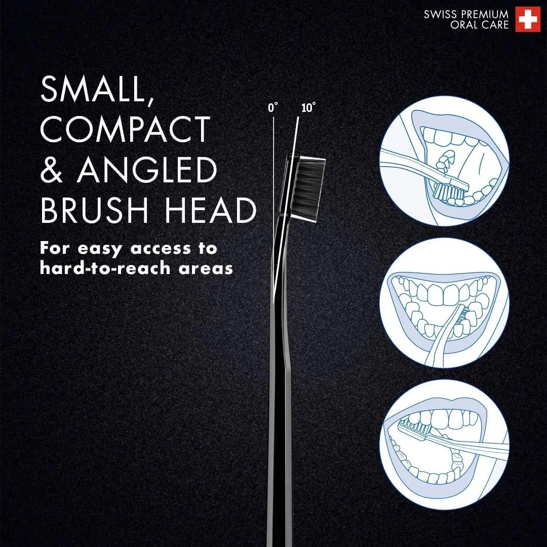 Curaprox Black is White Duo Toothbrushes | 5460 Curen Filaments, Whitening-Friendly - view 6