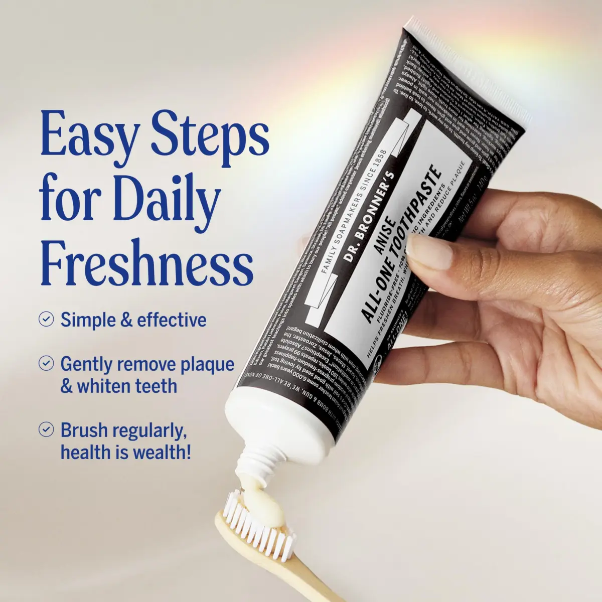 Dr. Bronner's All-One Toothpaste Anise 15oz (444ml) 3-Pack | Fluoride-Free & Vegan - view 5