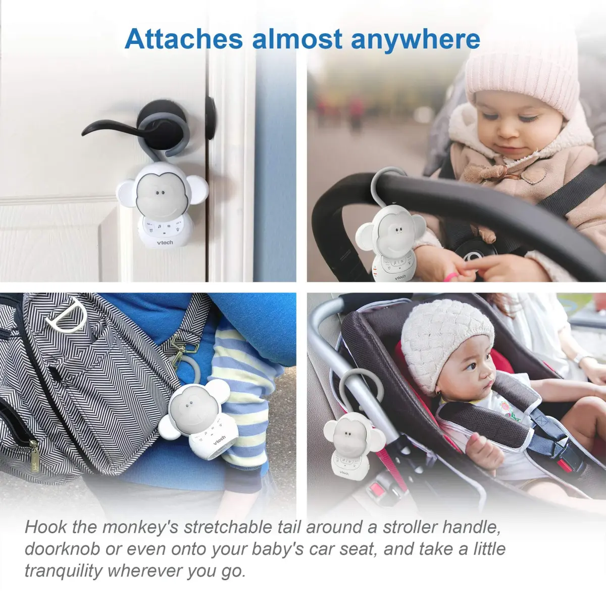 VTech Myla The Monkey Baby Sleep Soother with White Noise Machine | Rechargeable Battery - view 7