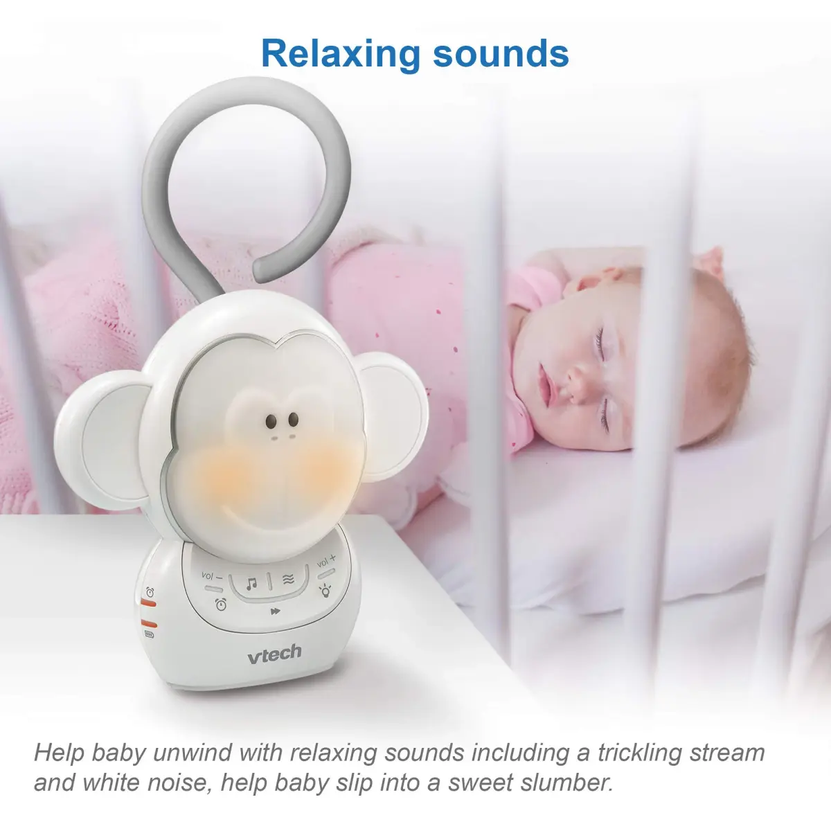 VTech Myla The Monkey Baby Sleep Soother with White Noise Machine | Rechargeable Battery - view 4