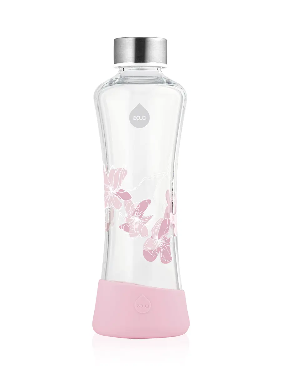 EQUA Monstera Water Bottle 550ml (18.6 oz) | Borosilicate Glass for Hot & Cold Drinks - main product image