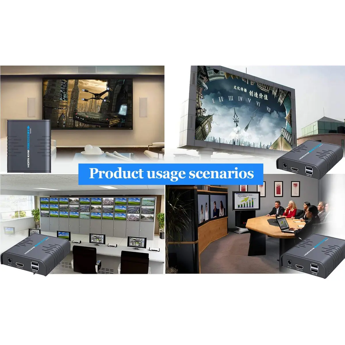 AGPTEK HDMI USB KVM Extender Up to 120m | Supports 1080p & USB Keyboard Mouse - view 8