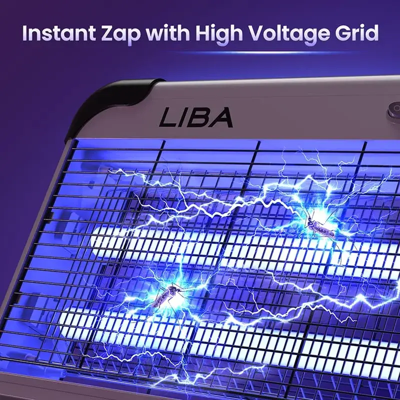 LiBa Indoor Bug Zapper 2800V with 2 Extra Replacement Bulbs | Chemical-Free Insect Elimination - view 3