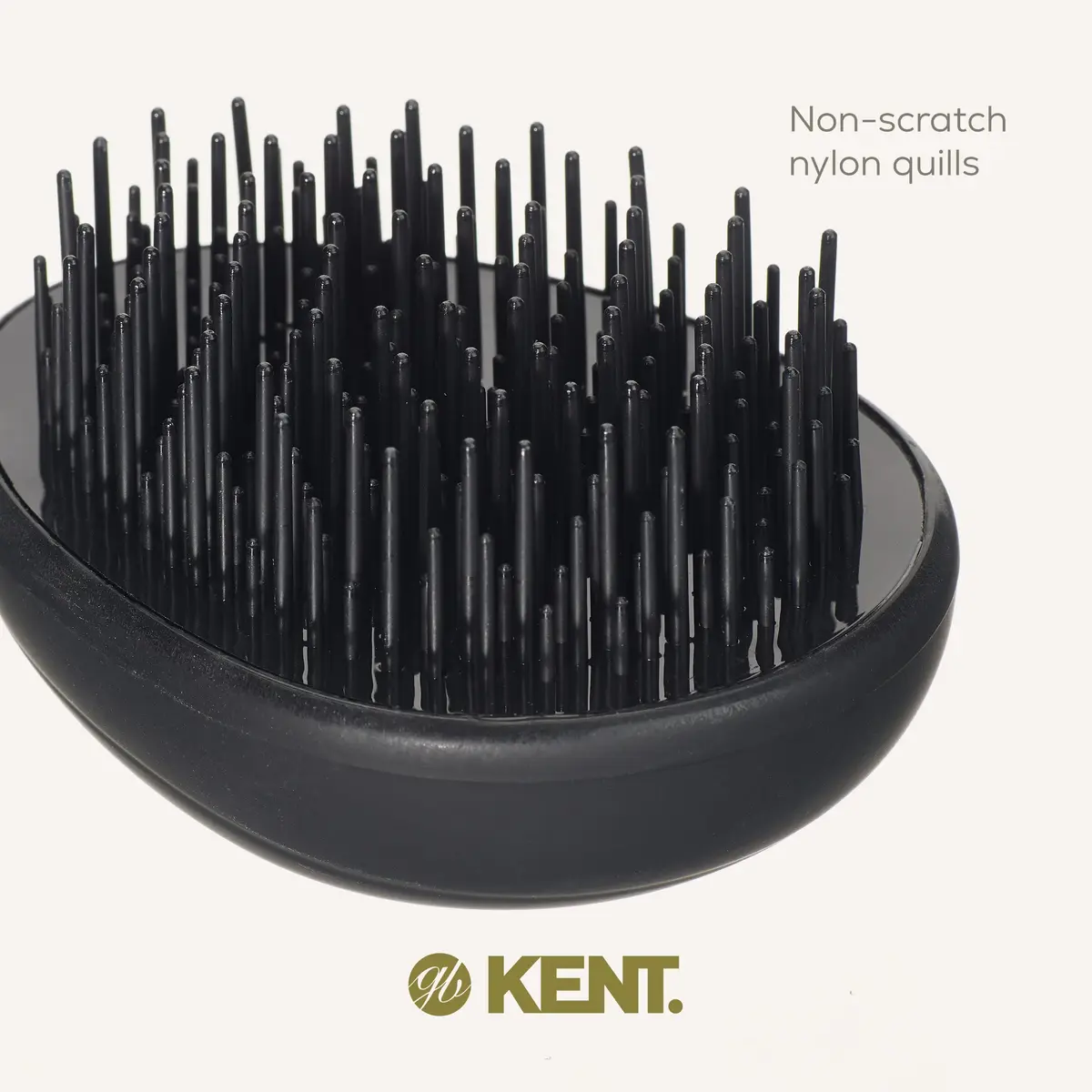 Kent PMB Black Pebble Scalp Massager Shampoo Brush, Travel Size Detangling Brush - Scalp Scrubber for Dandruff and Kids, Hair Brush for Detangler - Shower Hairbrush for Tangles - view 5