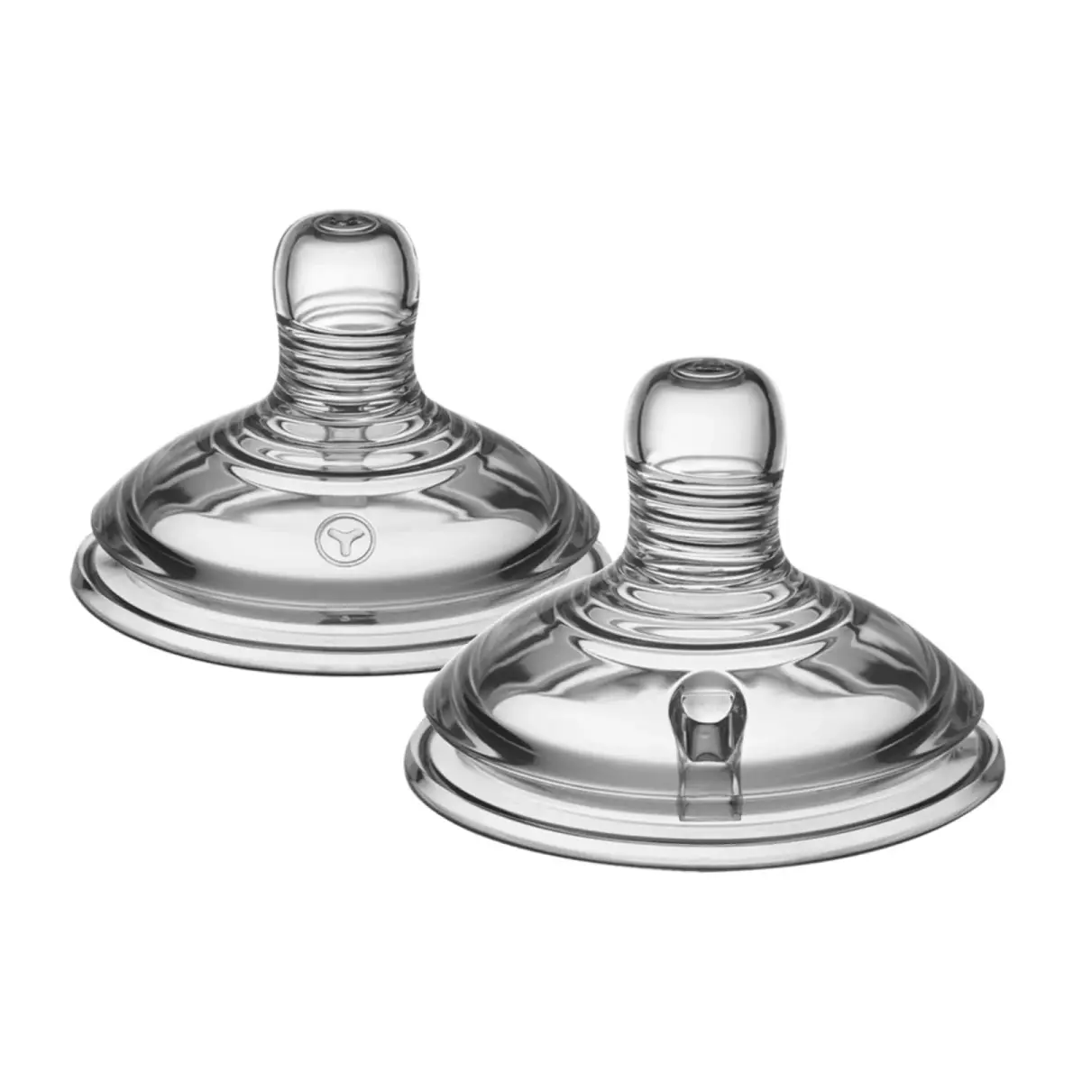 Tommee Tippee Natural Start Bottle Nipples, Thicker Feed, 6m+ (Pack of 2) | Breast-Like Silicone for Natural Latch - main product image
