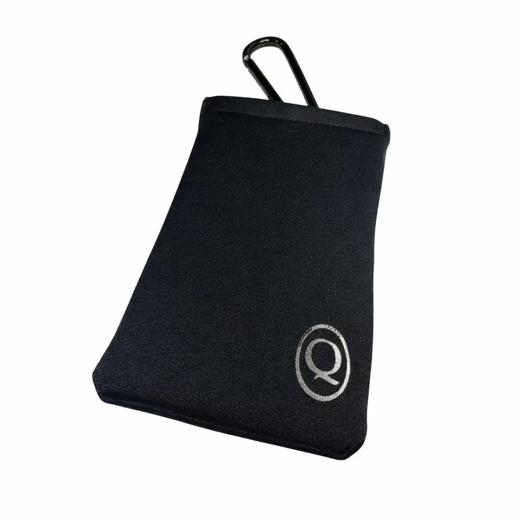 Quintessentialz Neoprene Sunglasses Pouch with Carabiner & Belt Loop | Soft Self-Closing Glasses Case for Large Sunglasses or Phone (One Size) - main product image