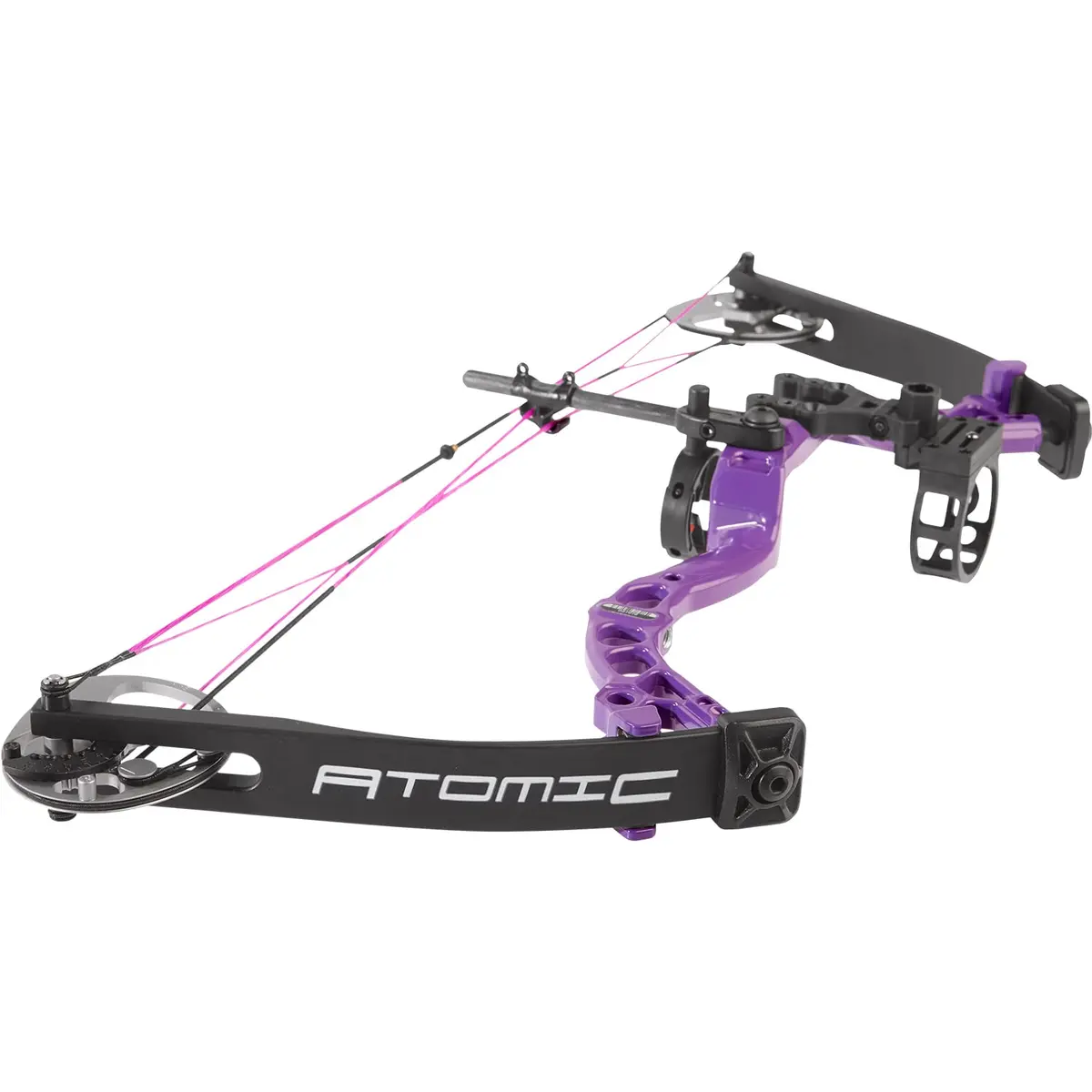 Diamond Archery Youth Atomic Bow Fully Adjustable 12-24" | 6-29 LBS Draw, 191 FPS, Left Hand, Black - view 4