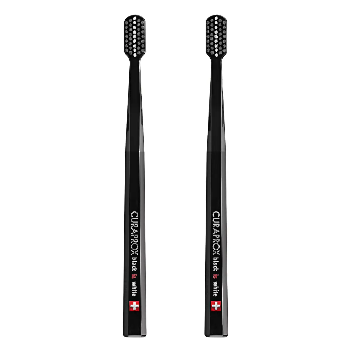 Curaprox Black Toothbrush Duo, 2-Pack | Ultra Soft Bristles for Sensitive Gums - main product image