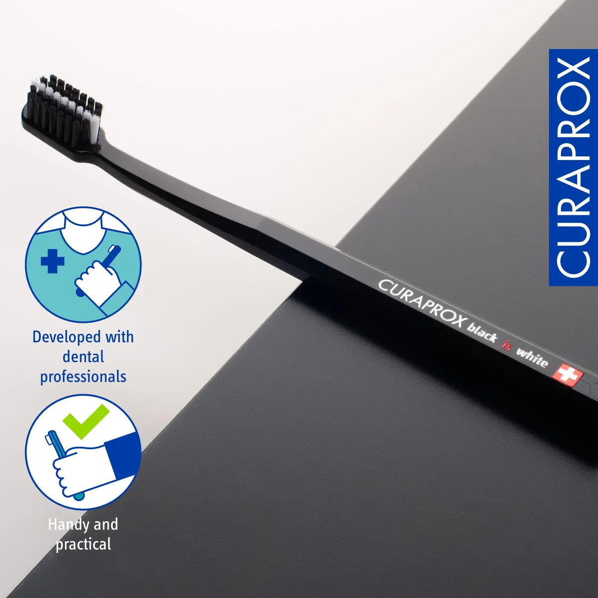 Curaprox Black Toothbrush Duo, 2-Pack | Ultra Soft Bristles for Sensitive Gums - view 4